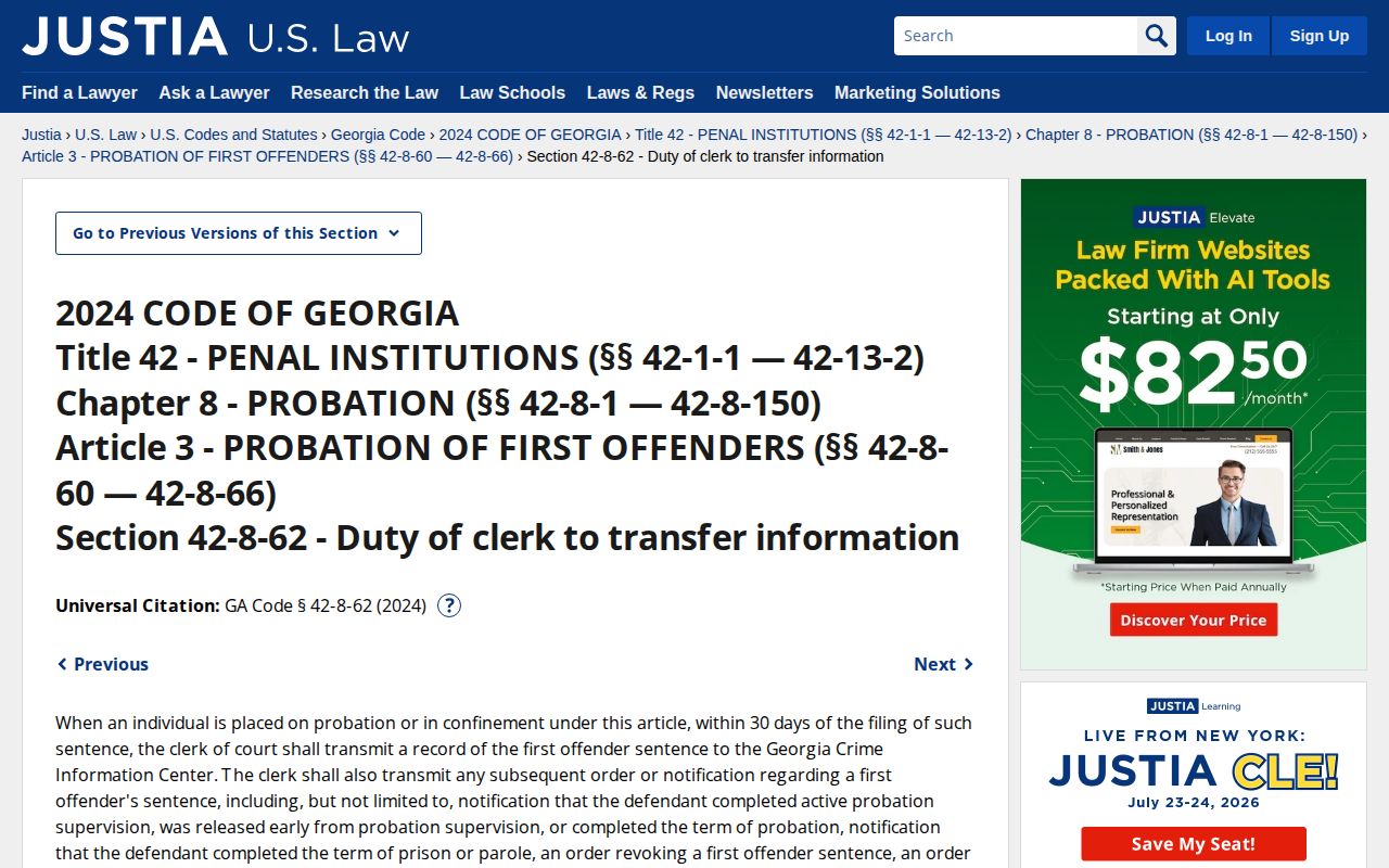 Georgia first-offender discharge law affecting Sumter County release mugshot visibility