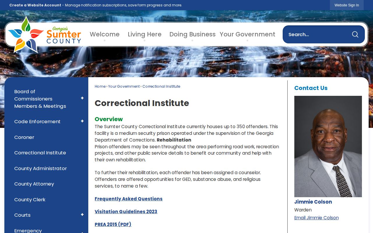 Sumter County Correctional Institute state offender release information